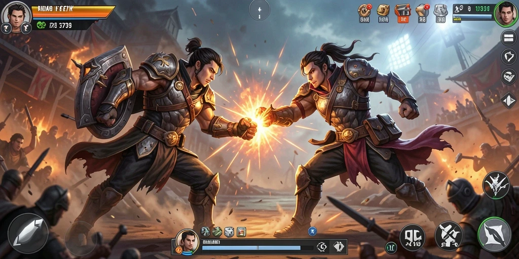 Tampilan gameplay seru dari 2739 dengan pertarungan yang intens.