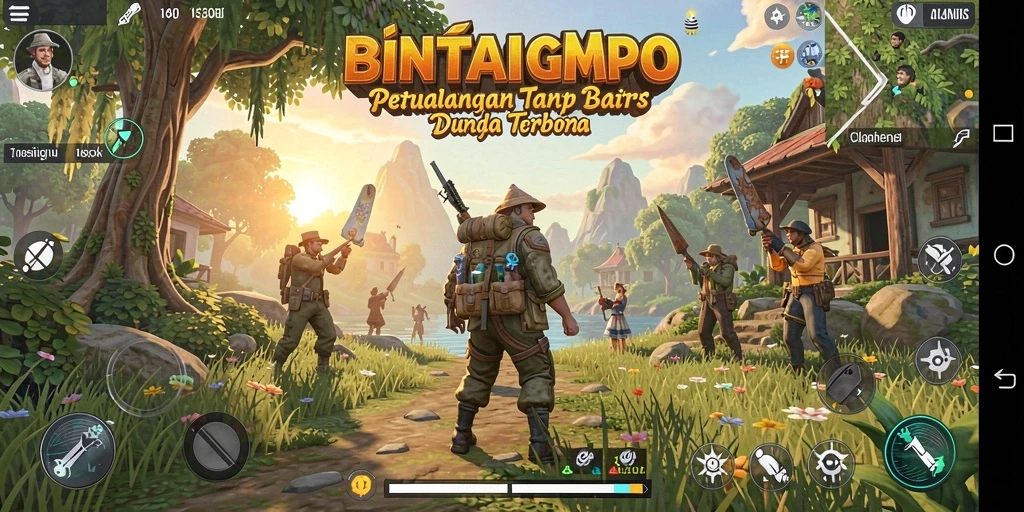 Tampilan menakjubkan dari gameplay <strong>BINTANGMPO</strong> dalam dunia terbuka.