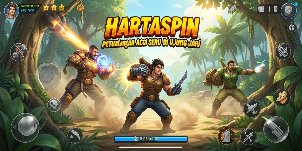 Tangkapan layar dari gameplay menarik HARTASPIN.