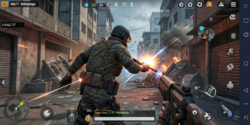 Gameplay mendebarkan dari INA777 dalam action TPS.