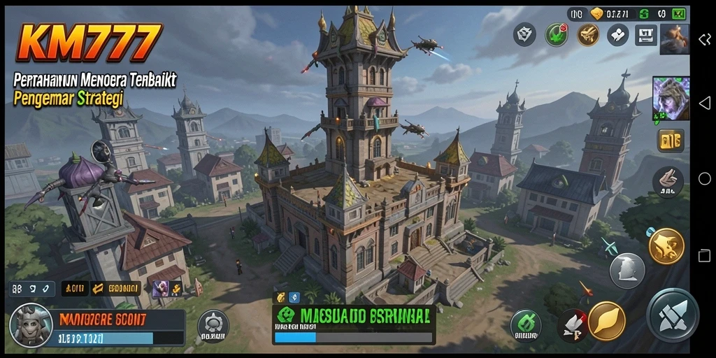 Gameplay seru KM777 dalam genre Tower Defense.
