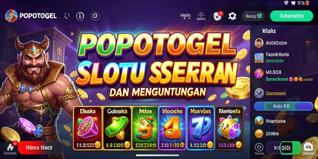 Tangkapan layar gameplay seru dari POPOTOGEL yang menampilkan mesin Slot.