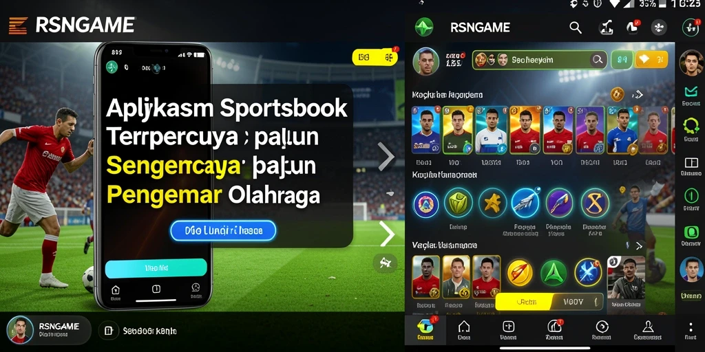 Tampilan gameplay RSNGAME dengan opsi taruhan olahraga yang variatif.
