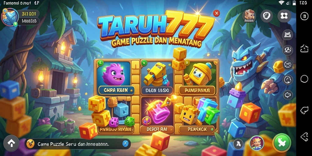 Screenshot gameplay TARUH777 yang menunjukkan tantangan puzzle.