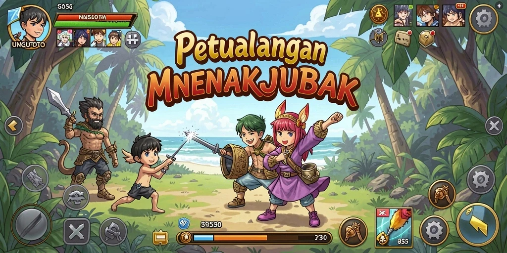 Menampilkan aksi seru dalam dunia anime yang penuh warna.