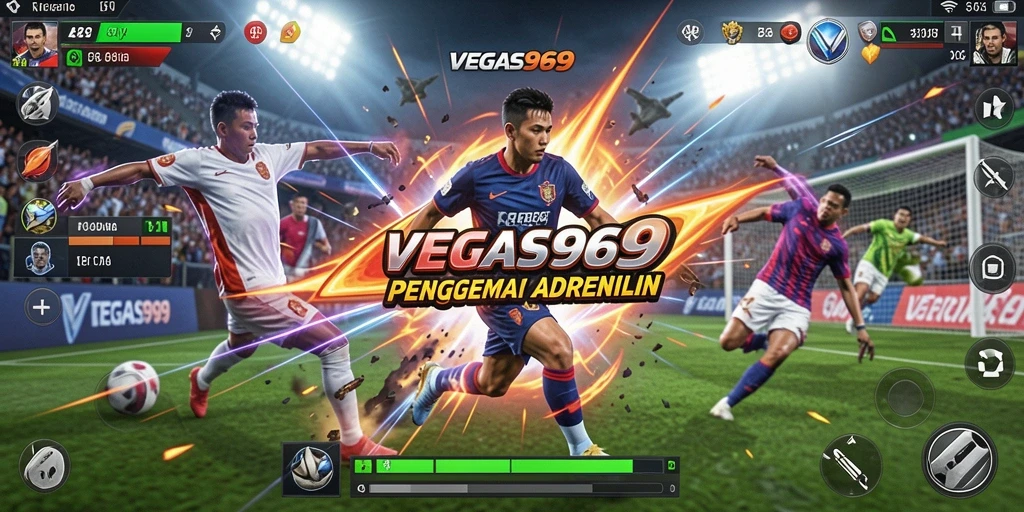 Tampilan gameplay mendebarkan di VEGAS969 dengan aksi olahraga yang intens.