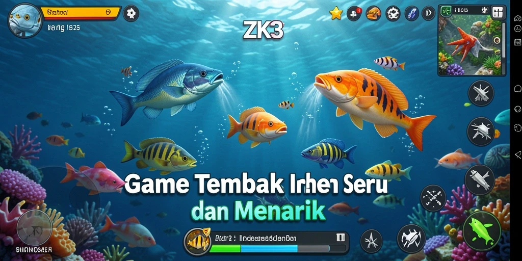 Tangkapan layar ZK3 menunjukkan momen seru saat menangkap ikan.