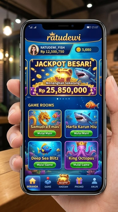 Tampilan utama aplikasi ratudewi yang sederhana dan efektif.
